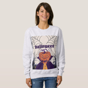 Sweatshirt de la tête de Citrouille d'Halloween