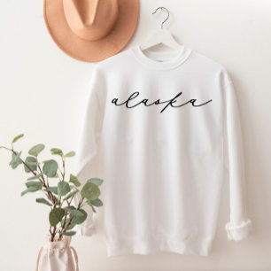 Sweatshirt de l'État de l'Alaska Script