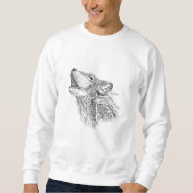 Sweatshirt de loup de Blackwork