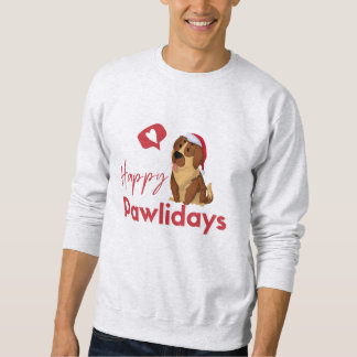 Sweatshirt de Noël, Chien, Joyeux Pawlidays