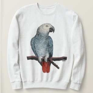 Sweatshirt de perroquet gris africain pour hommes