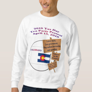 Sweatshirt de protestation de thé de jour d'impô
