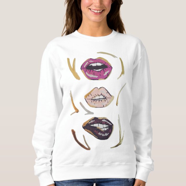 Sweatshirt de rouge à lèvres (Devant)