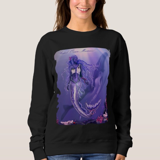 Sweatshirt de sirène violet (Devant)