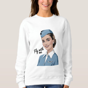 Sweatshirt Débardeur basique pour femmes à motif d'hôtesse de