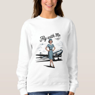 Sweatshirt Débardeur basique pour femmes à motif d'hôtesse de