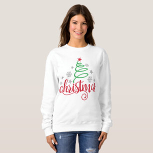 Sweatshirt Débardeur de Noël pour femmes Sapin de fêtes sim