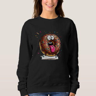 Sweatshirt Débardeur Mignon Glaçage au Chocolat avec Paillett