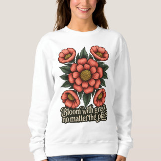 Sweatshirt Débardeur pour femmes 'Épanouis-toi avec grâce'