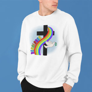Sweatshirt DeColores Cursillo Arc-en-ciel avec croix et colom