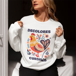 Sweatshirt DeColores Cursillo Art populaire Coq Chrétien