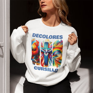 Sweatshirt DeColores Cursillo Coup de Pinceau Coq Croix Colom