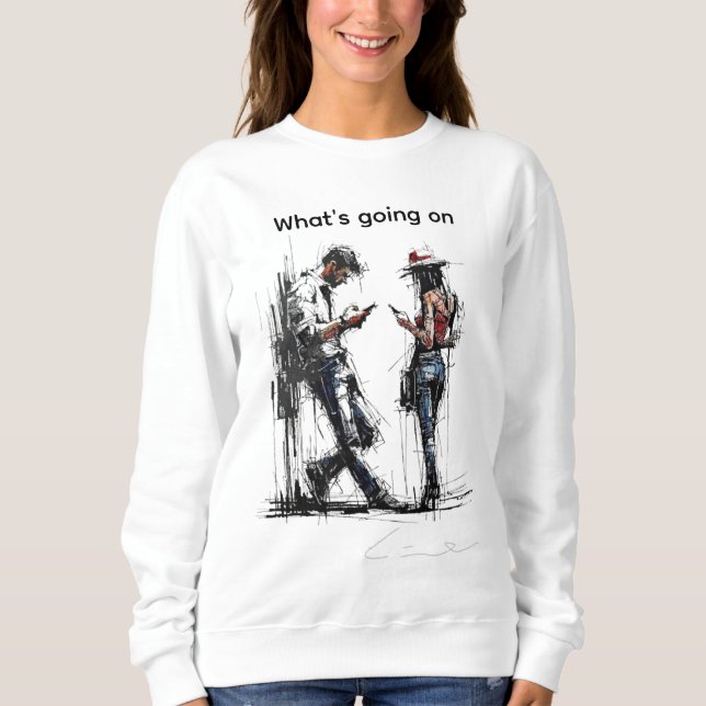 Sweatshirt Déconnectés ensemble, addition numérique  (Devant)