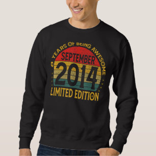 Sweatshirt Décoration d'anniversaire vintage Septembre 2014