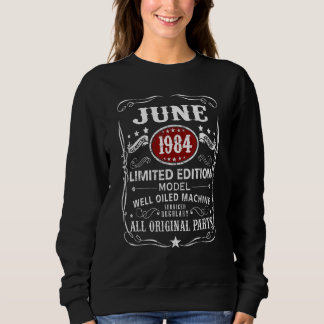 Sweatshirt Décoration de 38 ans 38 ans Juin 1984