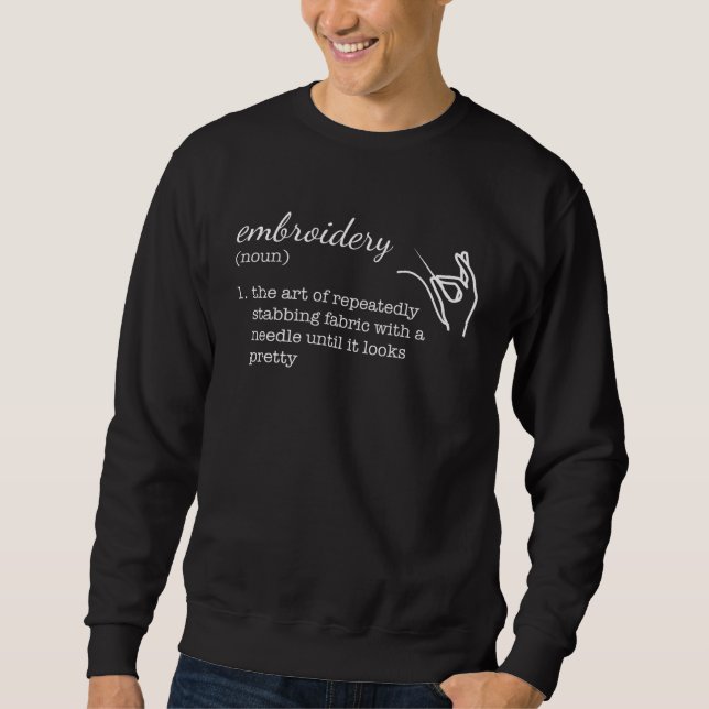 Sweatshirt Définition de broderie (Devant)