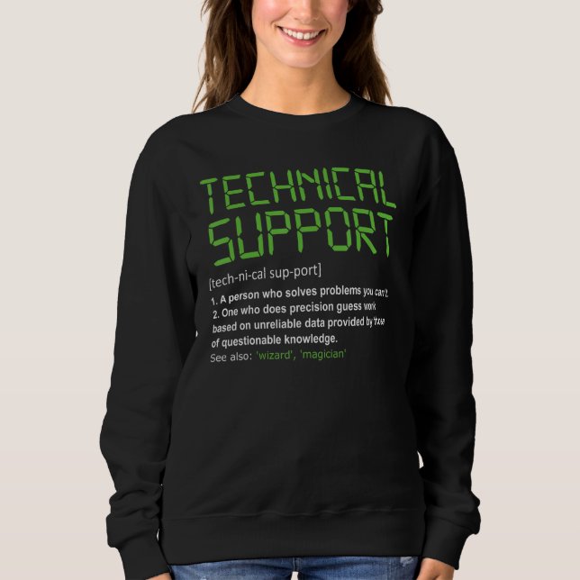 Sweatshirt Définition de l'assistance technique Tech All Thin (Devant)