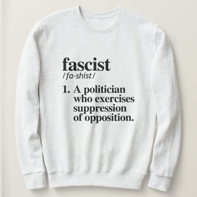 Sweatshirt Définition fasciste (Design devant)
