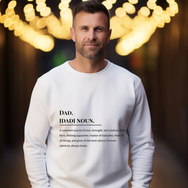 Sweatshirt Définition papa 👨 ‍ 👧 ‍ 👦 | Père sincère (Créateur téléchargé)