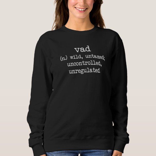 Sweatshirt Définition Vad Word (Devant)