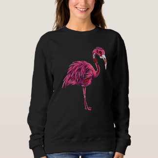 Sweatshirt Déguisement Halloween Zombie Flamant Rose Épouvant