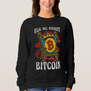 Sweatshirt Demandez-moi à propos de Bitcoin Crypto jeton Bloc