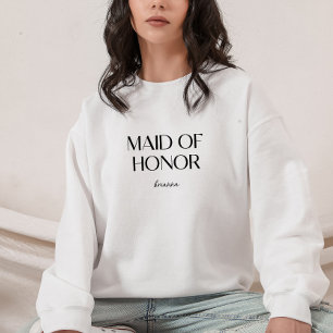 Sweatshirt Demoiselle d'honneur de mariage personnalisée pour