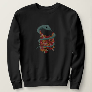 Sweatshirt d'enveloppement de serpent à fleurs