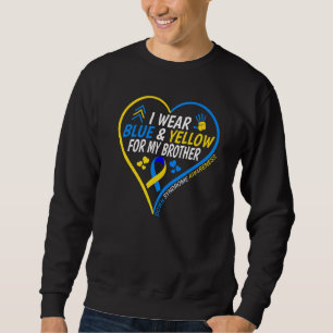 Sweatshirt Dernier Jour Du Syndrome Je Porte Le Bleu Et Le Ja