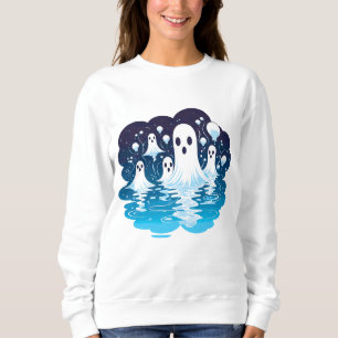 Sweatshirt Des fantômes à la feuille pour Halloween