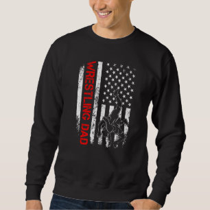 Sweatshirt Des Hommes Nous Luttent Drapeau Américain Pour Pèr