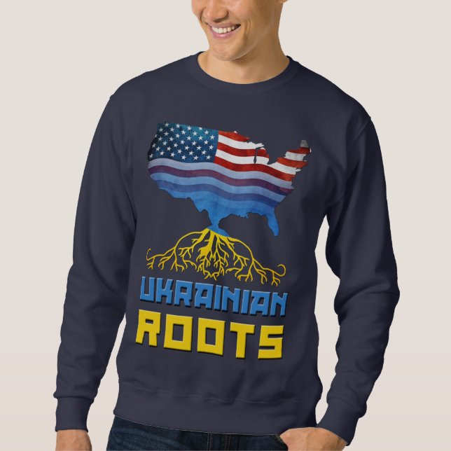 Sweatshirt des racines ukrainiennes américaines (Devant)