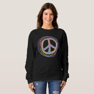 Sweatshirt Des signes de paix colorés à porter
