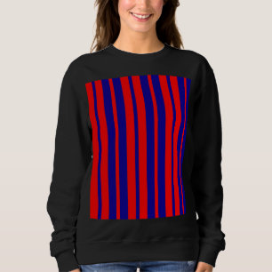 Sweatshirt Design de bandes rouges et bleues