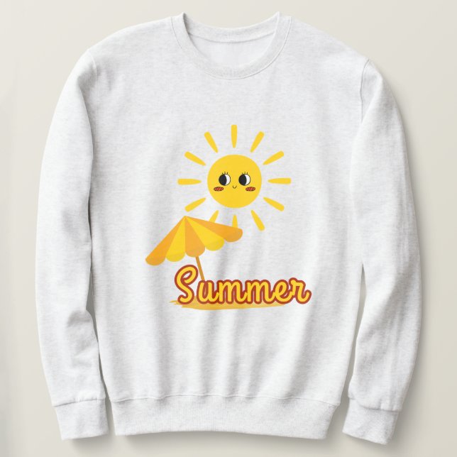 Sweatshirt Design ensoleillé d'été dynamique (Design devant)