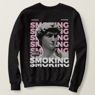 Sweatshirt Design graphique David Sculpture Fumer Streetwear