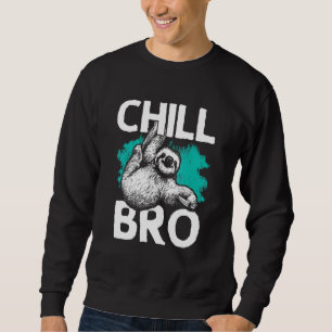 Sweatshirt Design Hipster Avec Fente Pour Homme Chill Bro