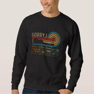 Sweatshirt Désolé I DGAF Message caché Guitare Chords Musique