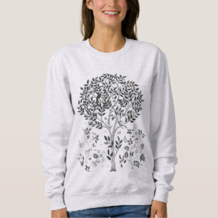Sweatshirt Dessin au charbon de bois de l'Art Nouveau Arbre d