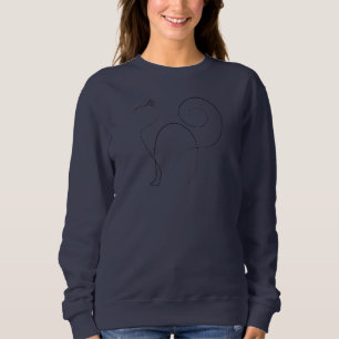 Sweatshirt Dessin au trait d'un chat