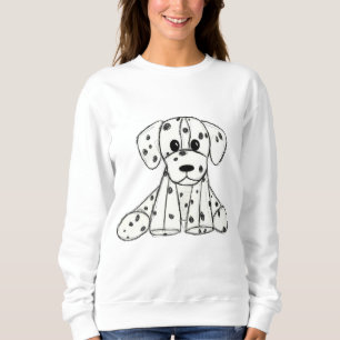 Sweatshirt Dessin simple de contour de chien en peluche dalma