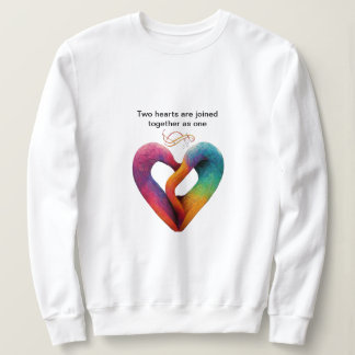 Sweatshirt deux coeurs se rejoignent en un