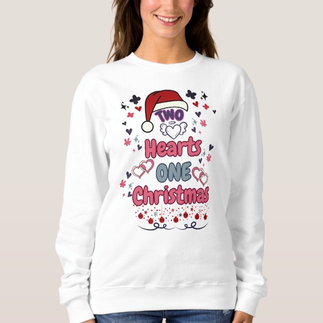 Sweatshirt Deux Coeurs Un Noël (Devant)