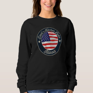 Sweatshirt Devil's Kitchen Lake Patriotic Illinois Souvenir