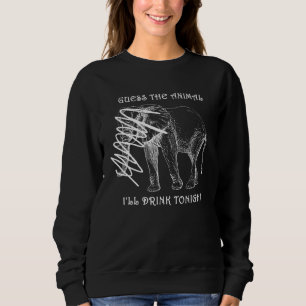 Sweatshirt Devine L'Animal Malade Boire Ce Soir Hidden Elepha