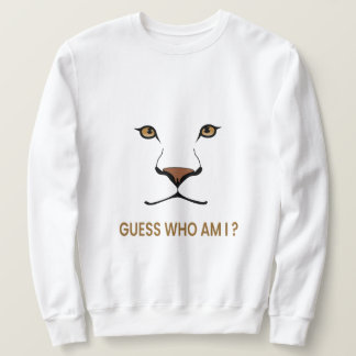 Sweatshirt Devinez l'animal : Lionne | Reine minimale