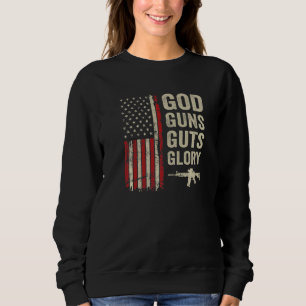 Sweatshirt Dieu Armes Guillemets Gloire Patriotique Christian