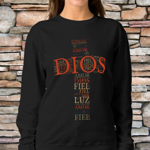 Sweatshirt Dieu Et Foi Croix Femme Chrétienne Espagnol
