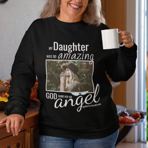 Sweatshirt Dieu leur fit un ange Photo Funéraire Souvenir