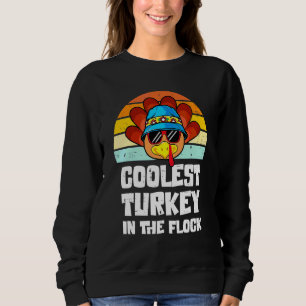 Sweatshirt Dindon le plus cool du troupeau garçon tout-petit 